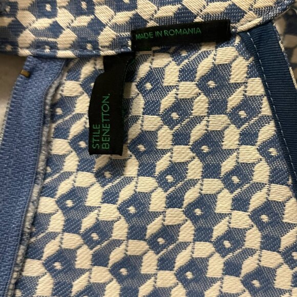 Benetton mini blue and white dress halter top - Picture 3 of 4